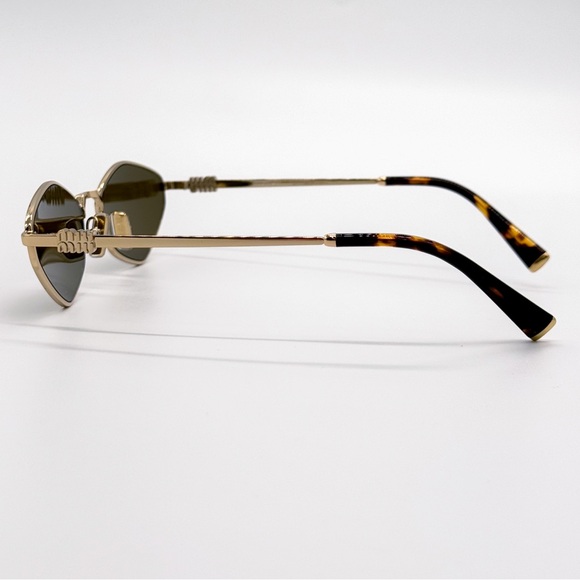NEW MIU MIU MU56ZS 5AK09Z GEOMETRIC SMU 56Z 5AK09Z GOLD MU 56ZS WOMEN SUNGLASSES main image 5